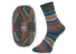 Furka Stretch-Sockenwolle von Golden Socks, Pro Lana,  Strumpfwolle braun blau